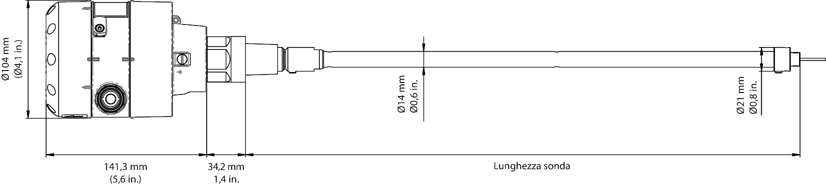 CAPTEUR AKS 4100 TUBE 1500MM